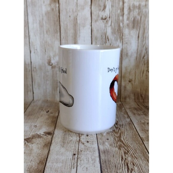 Ceramic Coffee Tea Cup Mug Novelty Don't Go Bacon My Heart I Couldent if I Fried - Picture 3 of 5